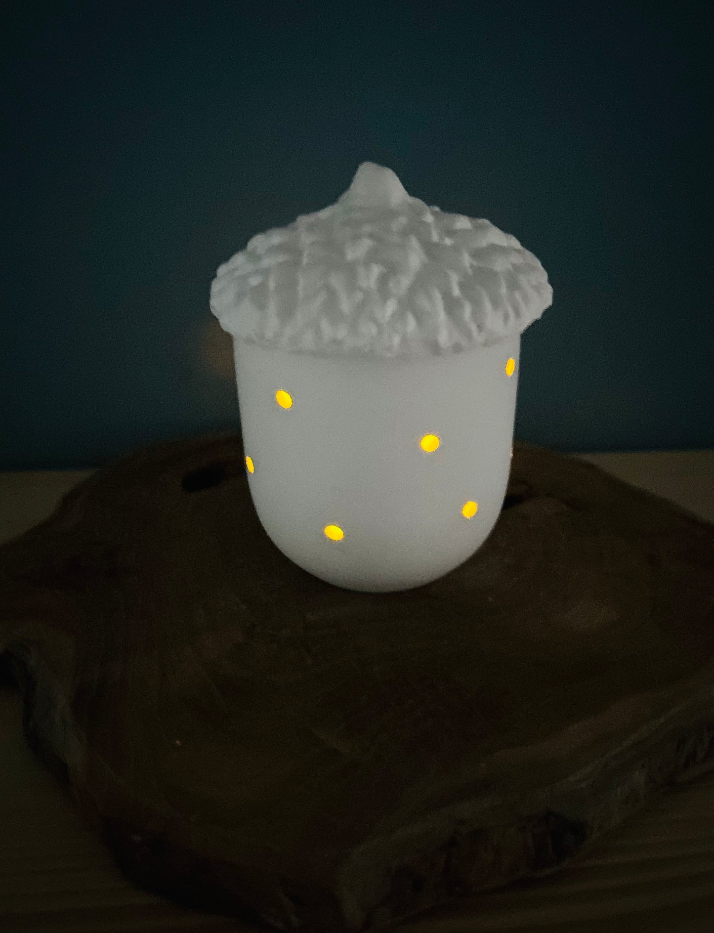 Windlicht Eichel