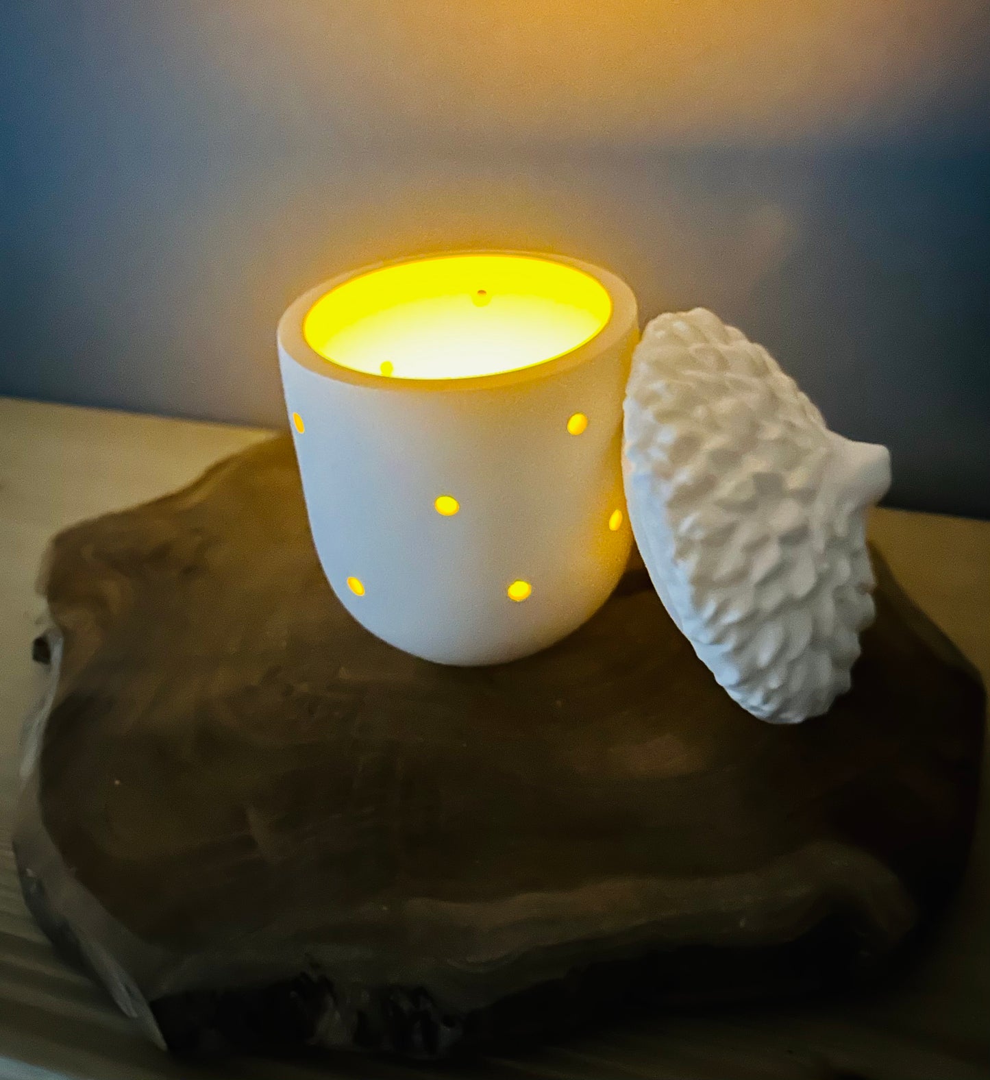 Windlicht Eichel