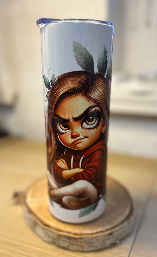 Thermokaffeebecher böses Mädchen