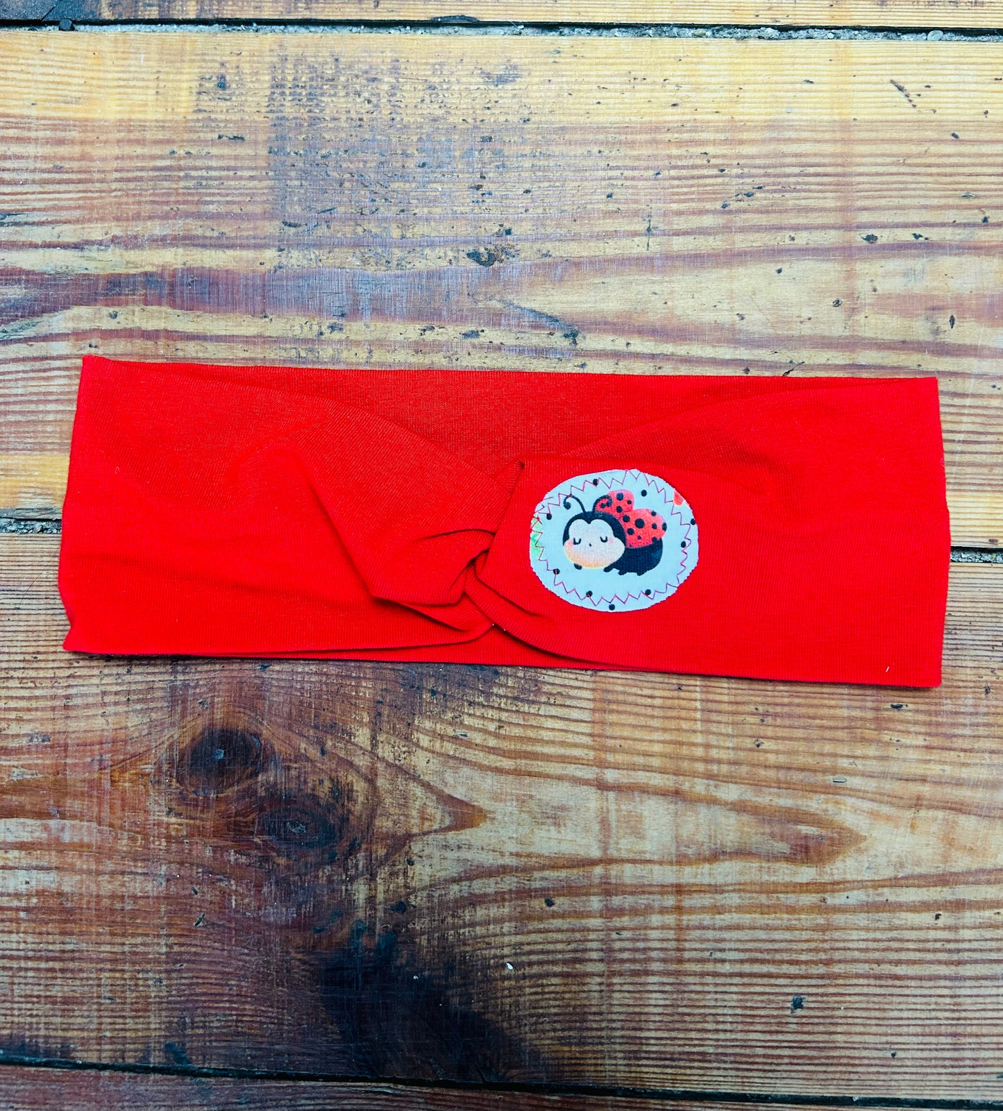 Stirnband roter Marienkäfer KU: 49/50 cm